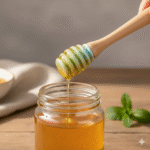 قاشق عسل دسته چوبی Homezaza