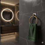 هولدر حوله ی چرم و بامبو Bathlux - Image 2